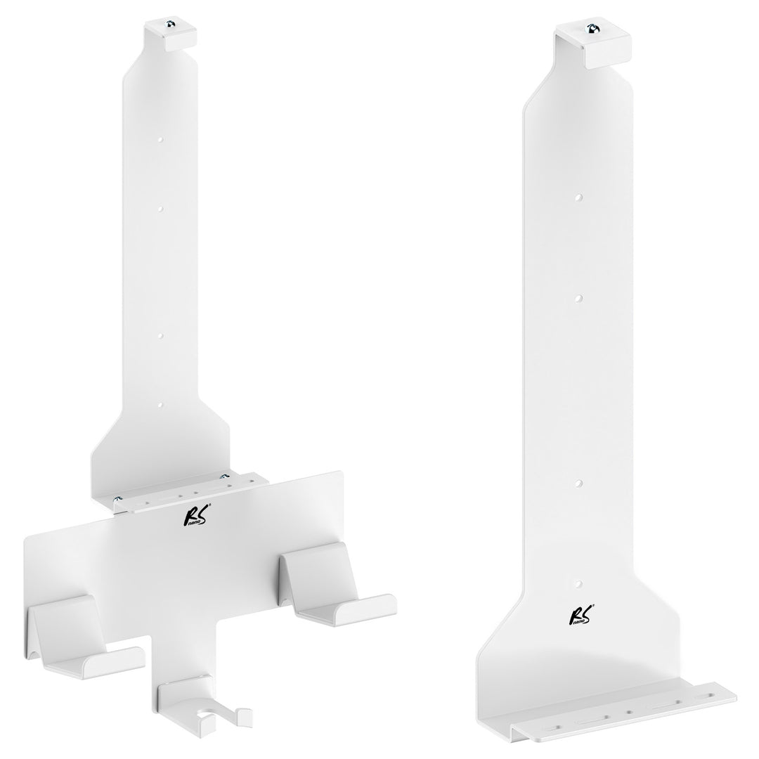 Stand wall mount white PS5 with pad holder, 10kg max,RS181 + Stand wall mount white for Playstation 5 console, 10kg max, NanoRS RS180