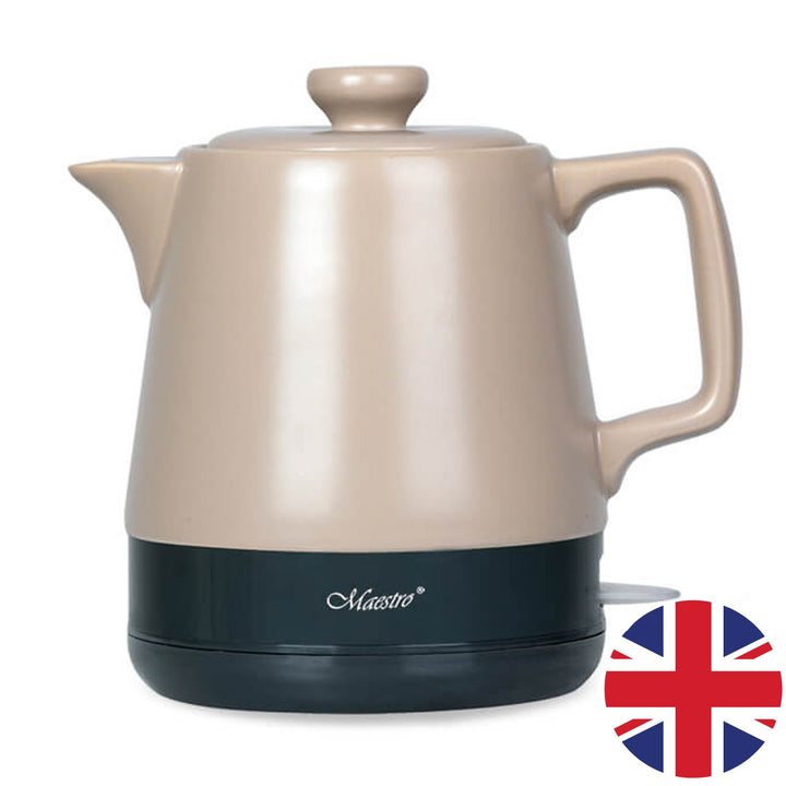 Ceramic electric kettle 1l Maestro MR-071 Beige 1000W, UK plug