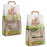 Clumping litter, classic, crushed, 7 liters + clumping litter, green tea, crushed, 7 liters, Animax