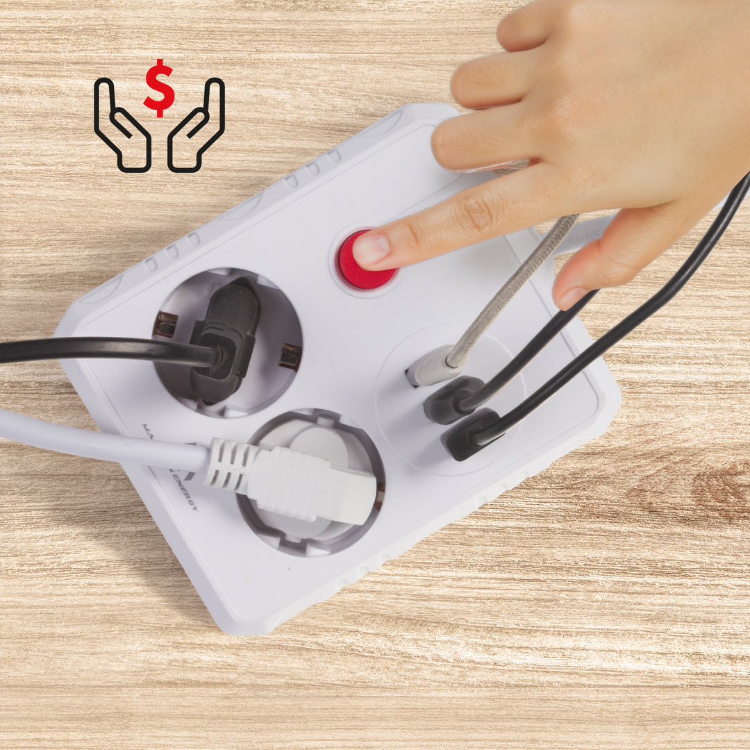 Maclean power strip, extender 2 sockets + 3xUSB, 110-240V AC 50/60Hz, 2.1A max 2500W, 3 m, white, MCE388 W