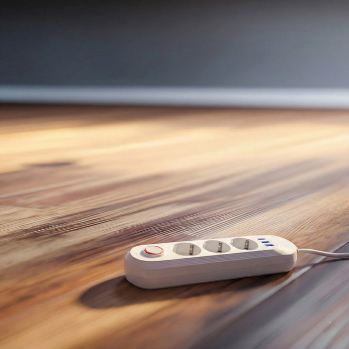 Maclean power strip, 3 socket extension + 3xUSB, 110-240V AC 50/60Hz, 2.1A max 2500W, 1.5m, white, MCE394 W