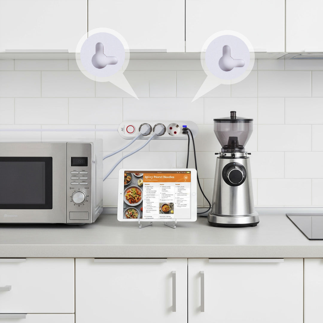 Maclean power strip, 3 socket extension + 3xUSB, 110-240V AC 50/60Hz, 2.1A max 2500W, 1.5m, white, MCE394 W