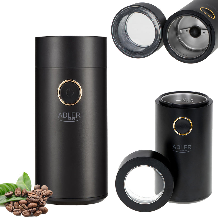 Adler electric coffee grinder, 150W, black, AD 4446BG