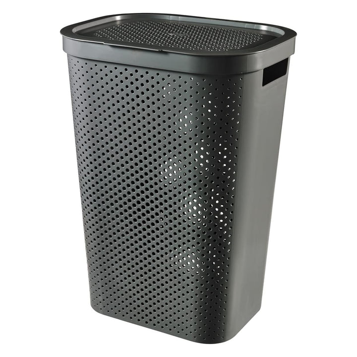 Curver Infinity Recycled laundry basket 60L dark grey