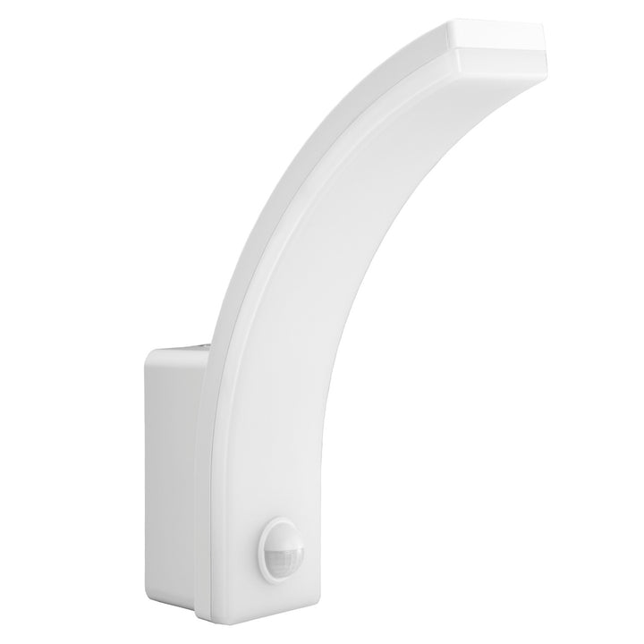 Lampa LED braiteoir gluaisne Maclean, braiteoir gluaisne PIR, bán, 20W, IP65, 2000lm, bán neodrach (4000K) MCE512 W, 2 phíosa