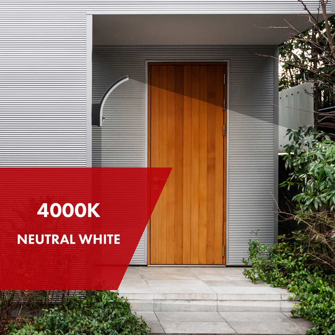 Maclean motion sensor LED lamp, PIR motion sensor, black, 20W, IP65, 2000lm, neutral white (4000K) MCE512 B, 2 pieces