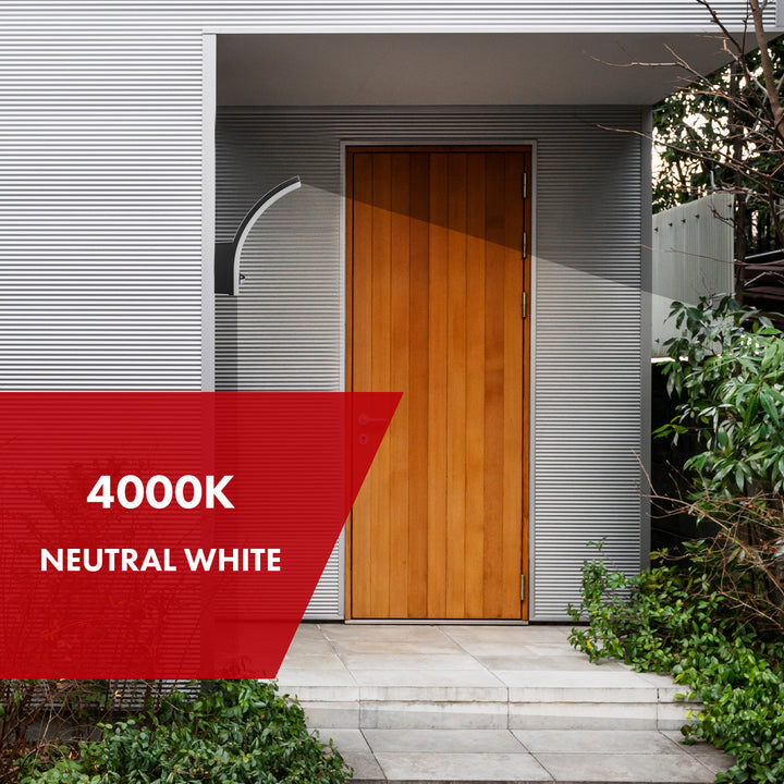 Maclean motion sensor LED lamp, PIR motion sensor, black, 20W, IP65, 2000lm, neutral white (4000K) MCE512 B, 2 pieces