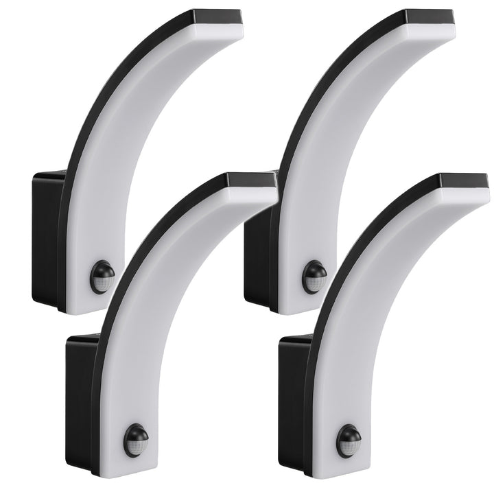 Maclean motion sensor LED lamp, PIR motion sensor, black, 20W, IP65, 2000lm, neutral white (4000K) MCE512 B, 4 pieces