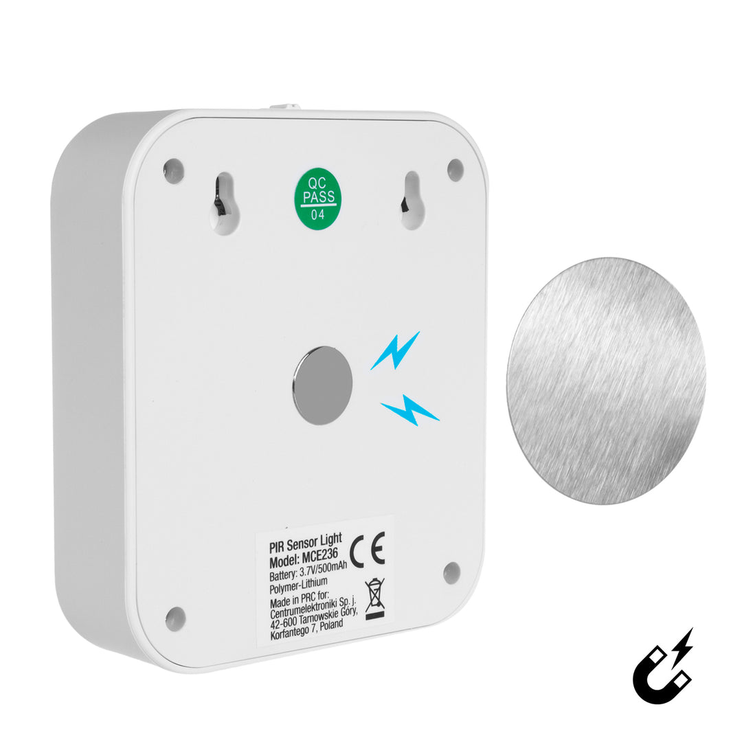 Maclean LED staircase lamp, with motion sensor, temp. 4000K, 3.7V/500mAh, 4 LEDs, Range 3-4m, MCE236, 2 pieces