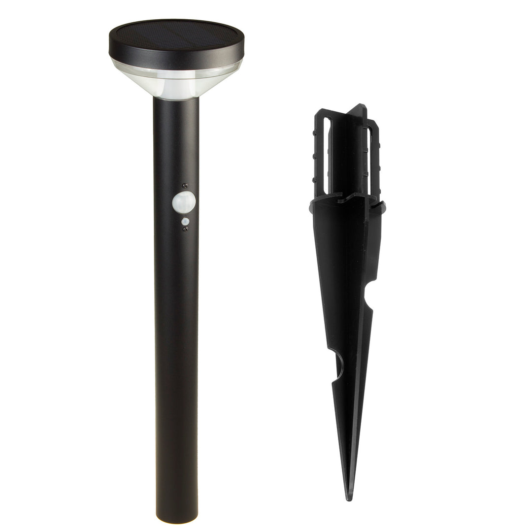 Maclean Solar LED Light, with sensor, 3 modes, plug-in, Li-ion 18650, IP44, 3.7V, 1200 mAh, Black, MCE465 B, 6 pieces