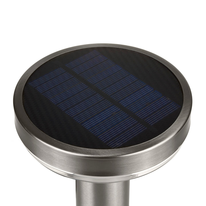 Maclean Solar LED Light, with sensor, 3 modes,plug-in, Li-ion 18650, IP44, 3.7V, 1200 mAh, Chrome matt, MCE465 C/M, 8 pieces