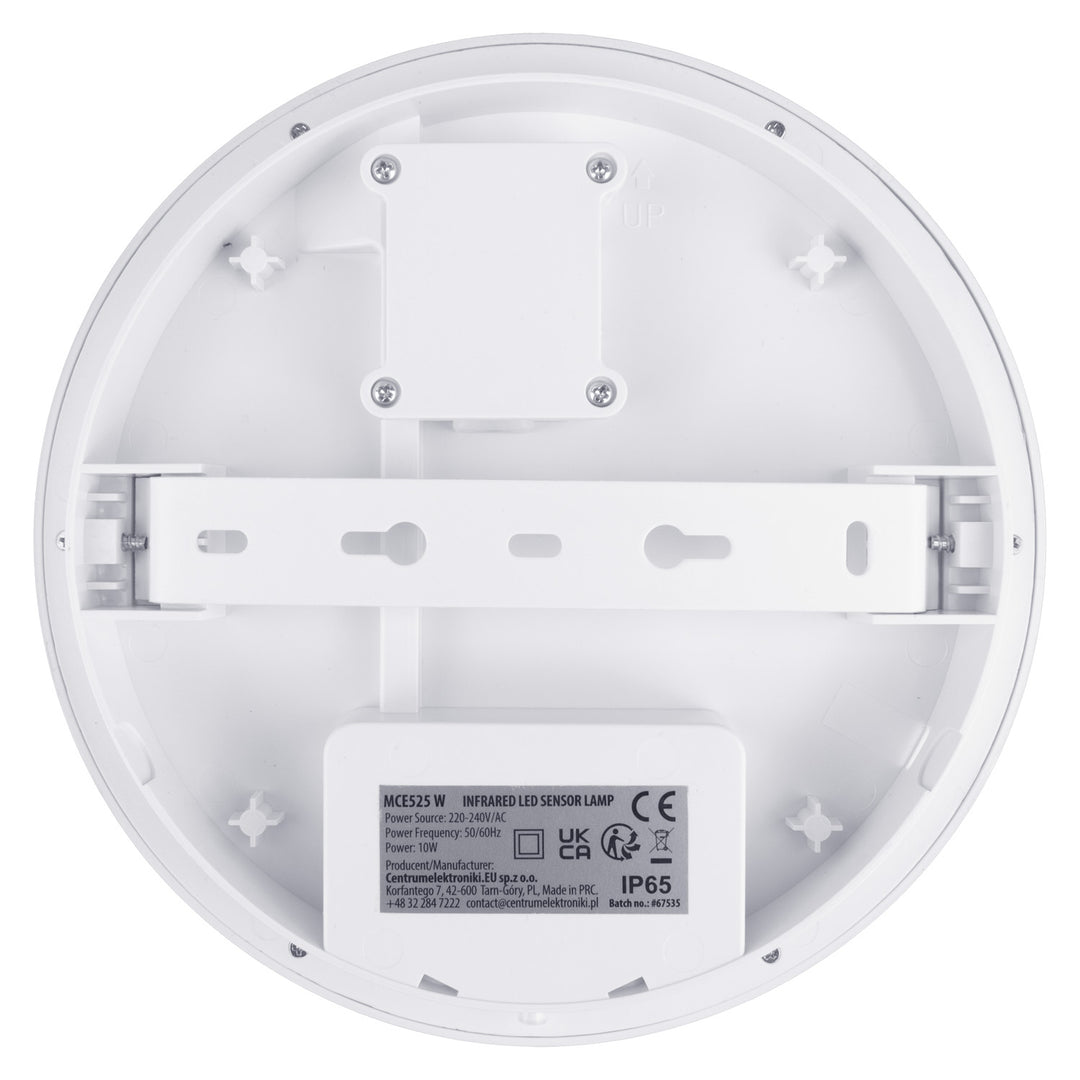 Maclean LED lamp with motion sensor, PIR sensor, white, 10W, IP65, 1000lm, neutral color, MCE525 W