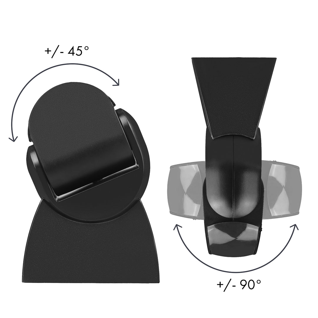 Maclean PIR motion sensor, infrared, IP65, black with black cover, range 12 m, MCE201 B/B