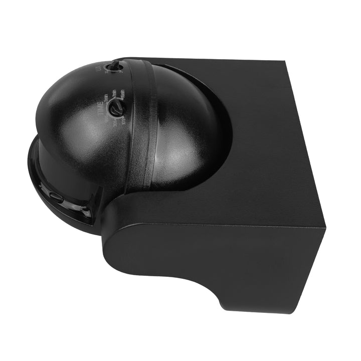 Maclean PIR motion sensor, infrared, IP44, black with black cover, range 12 m, max. load 300/1200 W, MCE358 B/B