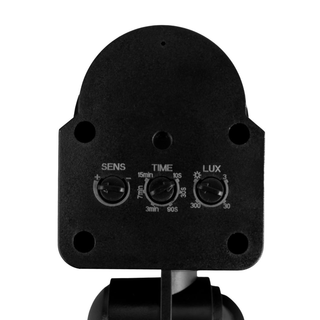 Maclean wall-mounted motion and twilight sensor, 180°, max. 1200W, black with black cover, MCE25 B/B