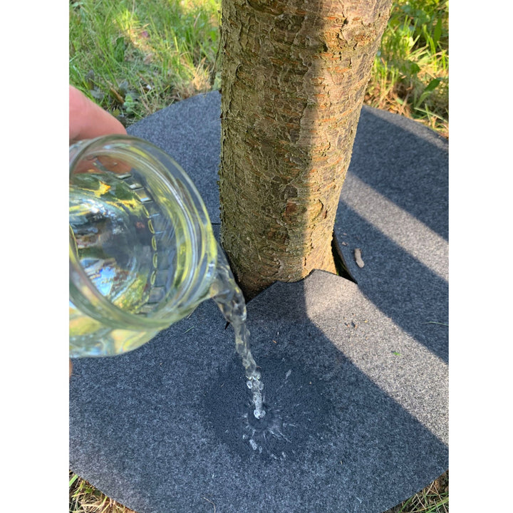 Bertoni anti-weed disc set to use in the garden, 3 pieces, 40 cm, gray