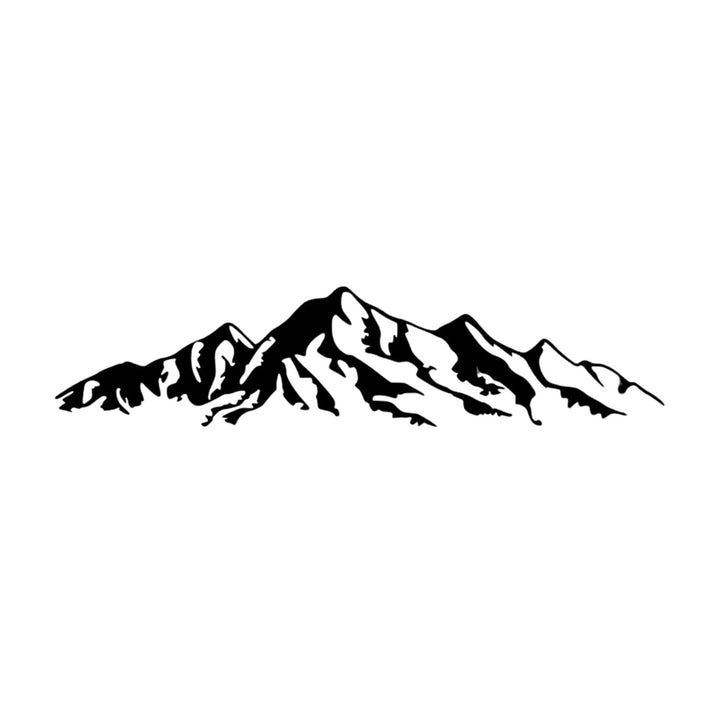 Openwork painting, 3D wall decoration, 3D painting "Alps Mountains" 180x42cm Black