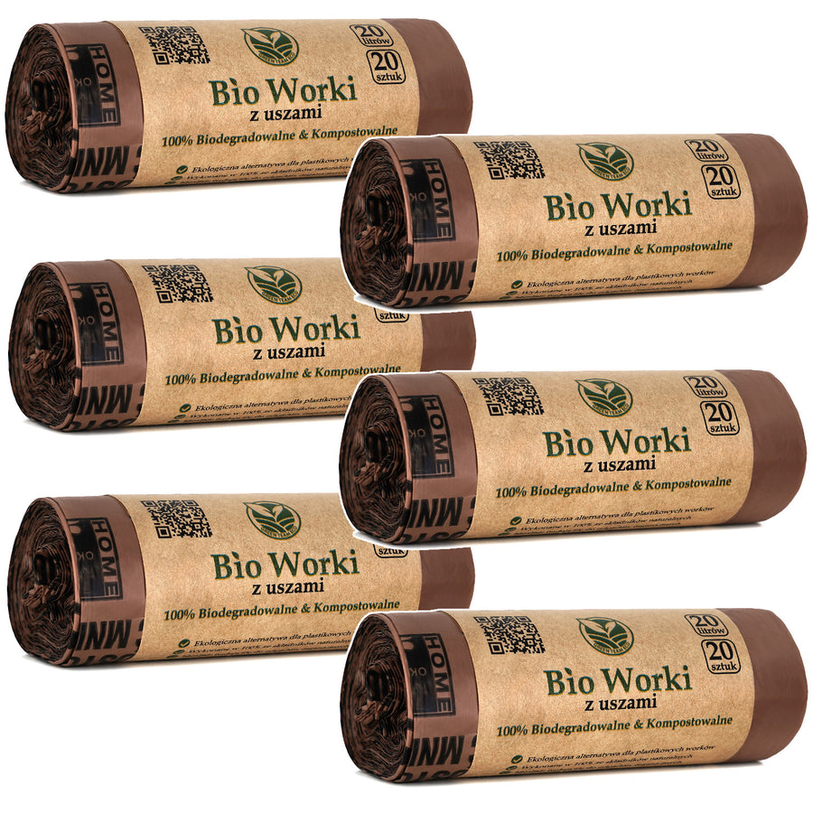 BIO biodegradable compostable bags 20 liters 6x20 pieces