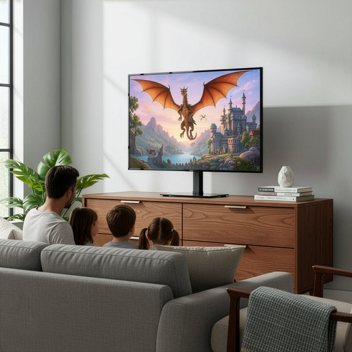 Maclean universal TV stand, for RTV cabinet, stand, max. 35 kg, 20 degree rotation, for 32-55" TV, MC-132