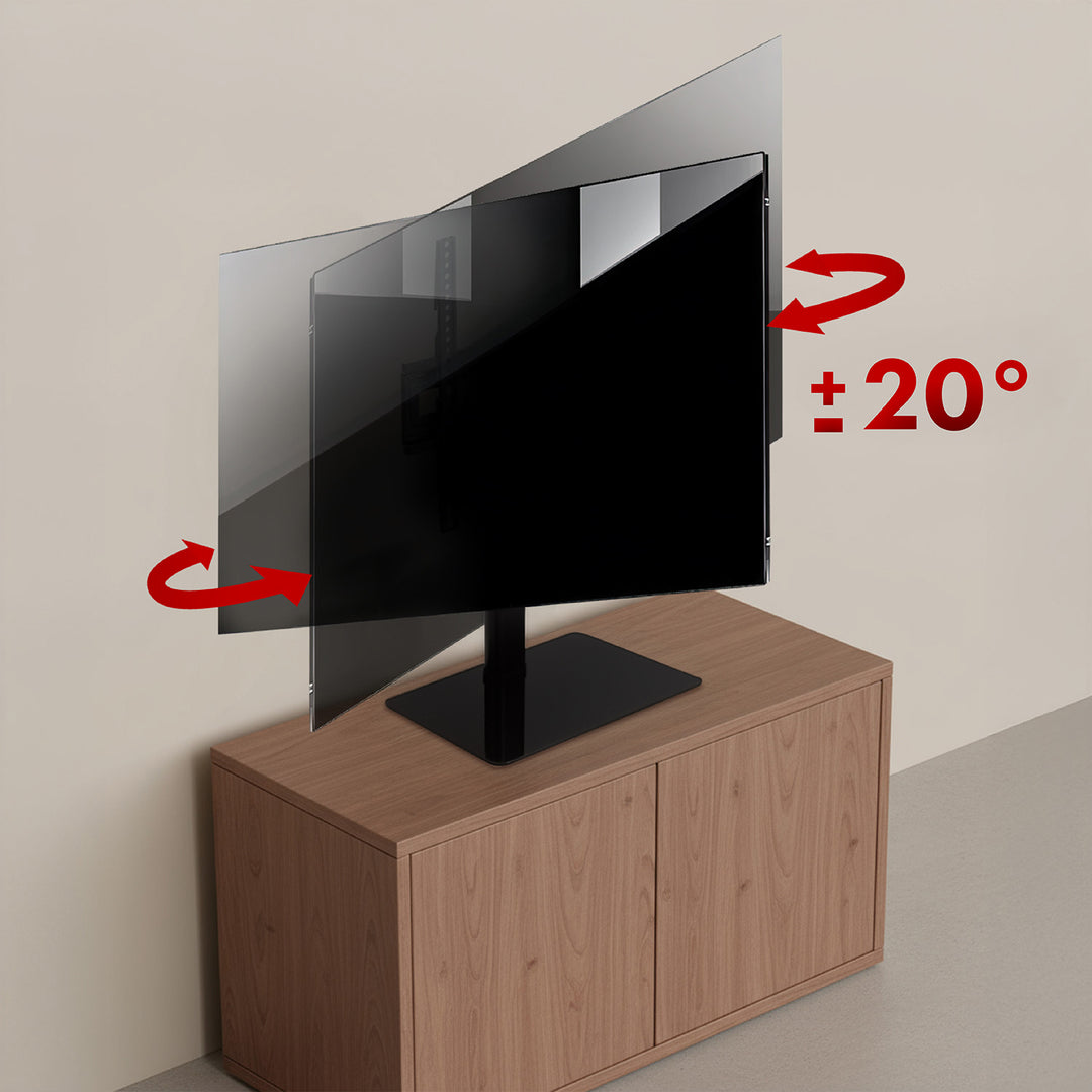 Maclean universal TV stand, for RTV cabinet, stand, max. 35 kg, 20 degree rotation, for 32-55" TV, MC-132