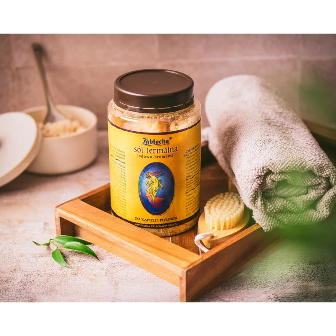 Salann teirmeach iaidín-bróimín, Zablocki - le haghaidh folctha agus scrobarnach, 1 kg 2 phíosa