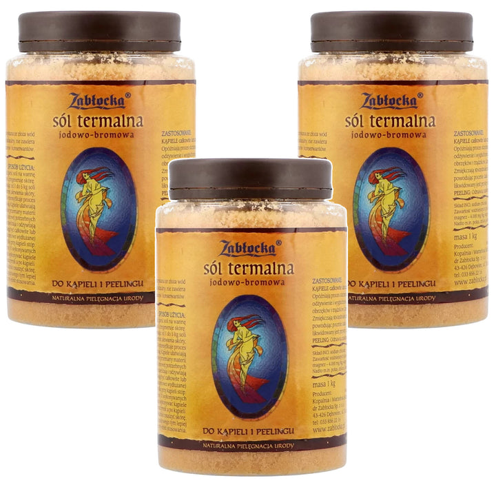 Salann teirmeach iaidín-bróimín, Zablocki - le haghaidh folctha agus scrobarnach, 1 kg 3 phíosa