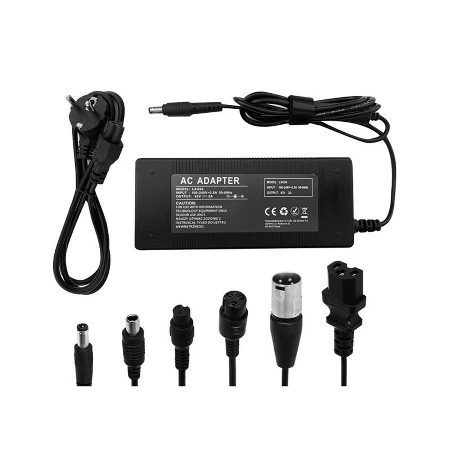 Lextool scooter and electric vehicle charger, 6 plugs, 230V AC, 42V DC 2A, LXG94