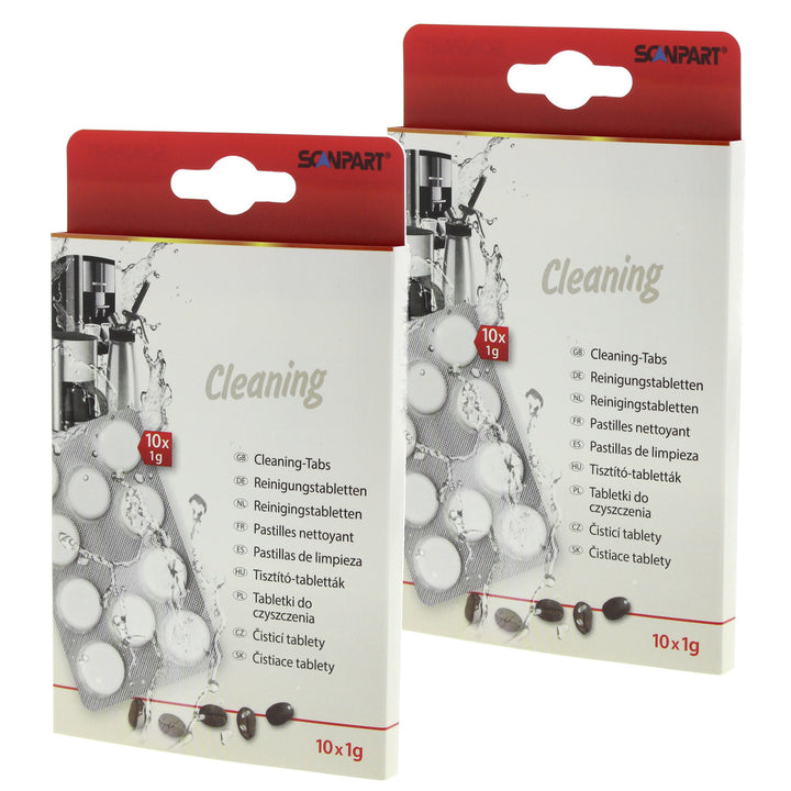 Coffee machine cleaning tablets, 10 pieces, universal, Scanpart, 2 packs