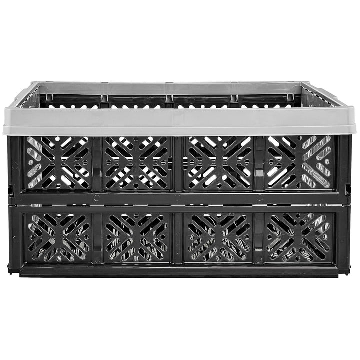 Keeeper plastic folding basket, shopping bin, 32L, grey-black