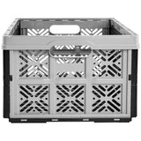 Keeeper plastic folding basket, shopping bin, 32L, grey-black