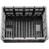 Keeeper plastic folding basket, shopping bin, 32L, grey-black