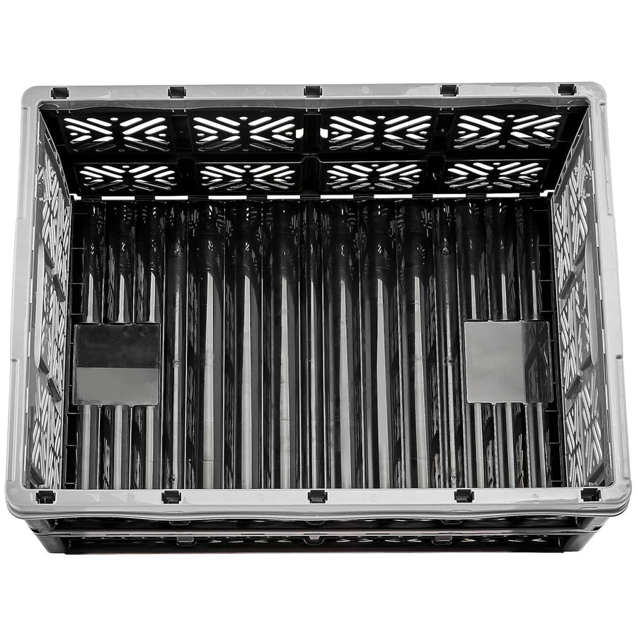Keeeper plastic folding basket, shopping bin, 32L, grey-black