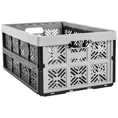 Keeeper plastic folding basket, shopping bin, 32L, grey-black
