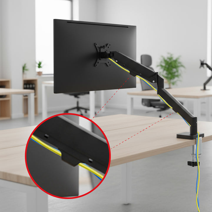 Maclean monitor mount, gas spring, 17"-32", 2-10kg, black, MC-133