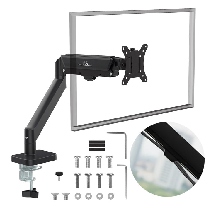 Maclean monitor mount, gas spring, 17"-32", 2-10kg, black, MC-133