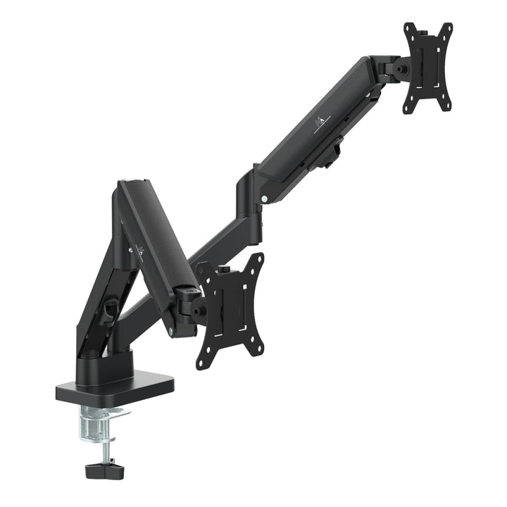 Maclean 2 monitor mount, gas spring, 17"-32", 2-10kg, black, MC-134