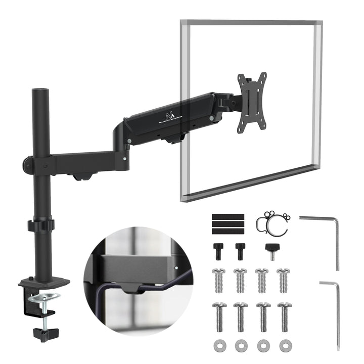 Maclean monitor mount, gas spring, 17"-32", 2-10kg, black, MC-135