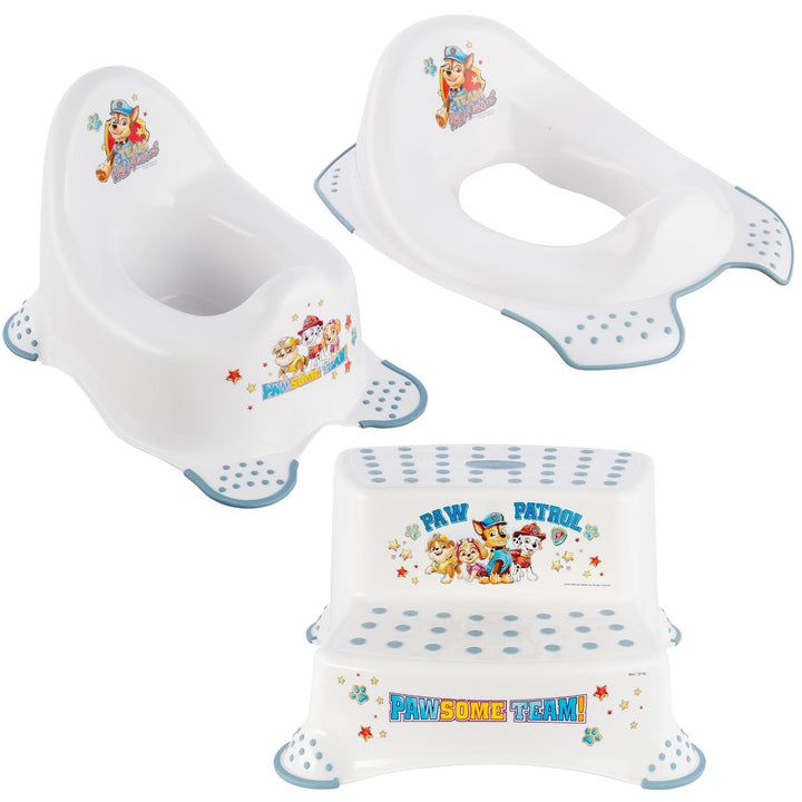 Psi Patrol non-slip toilet seat pad - Paw Patrol+ Psi Patrol non-slip platform, Max 120kg, two-stage+ Psi Patrol non-slip potty, Max 15kg
