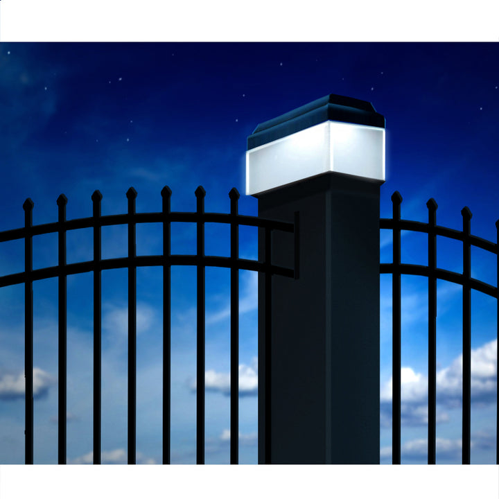 GreenBlue solar LED pole light, 80x80mm, envelope canopy, GB127, 4 pieces