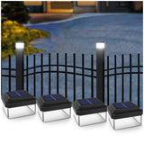 GreenBlue solar LED pole light, 100x100mm, envelope canopy, GB128, 4 pieces