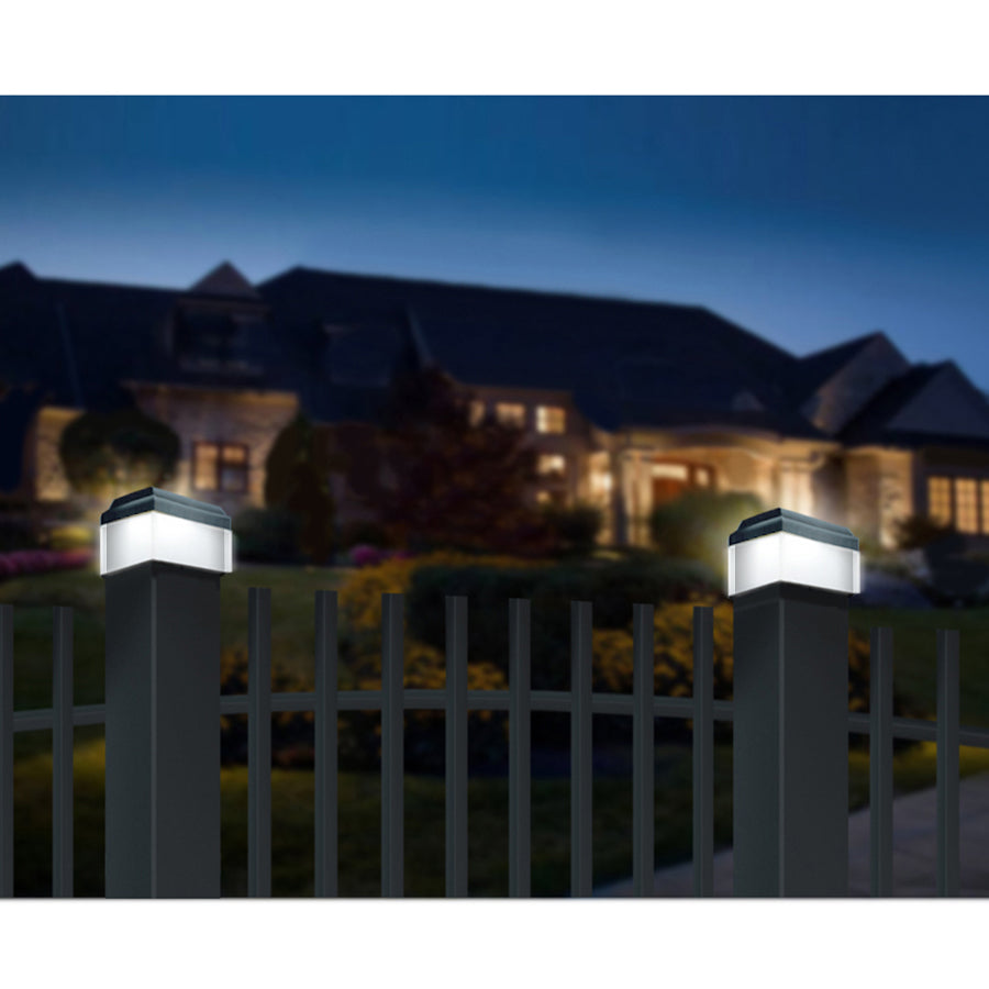 GreenBlue solar LED pole light, 100x100mm, envelope canopy, GB128, 4 pieces
