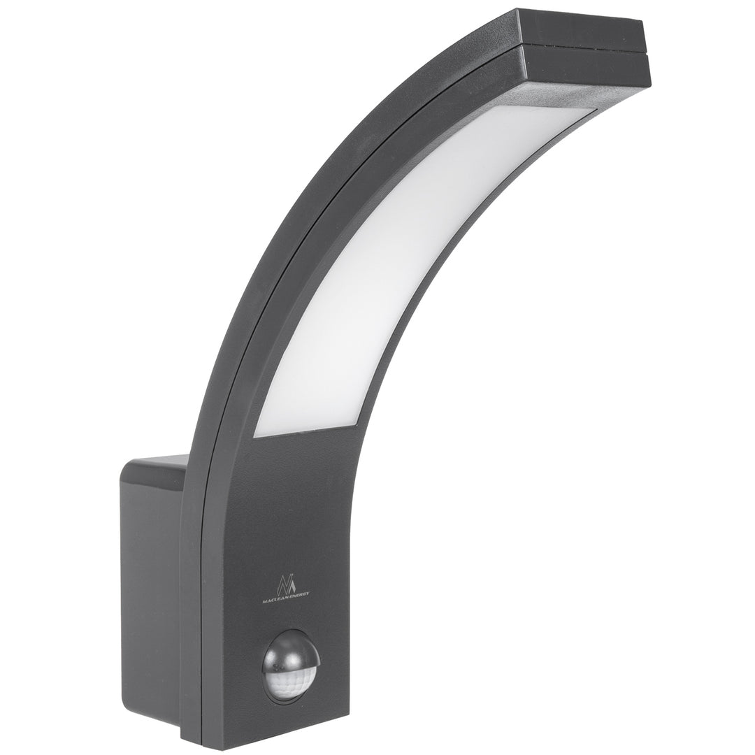 Maclean motion sensor LED lamp, PIR motion sensor, grey, 10W, IP54, 750lm, neutral white (4000K) MCE244 GR, 2 pieces