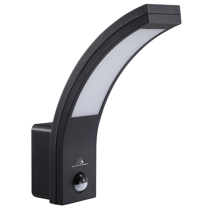 Maclean motion sensor LED lamp, PIR sensor, black, 10W, IP54, 750lm, neutral white (4000K) MCE244 B, 2 pieces