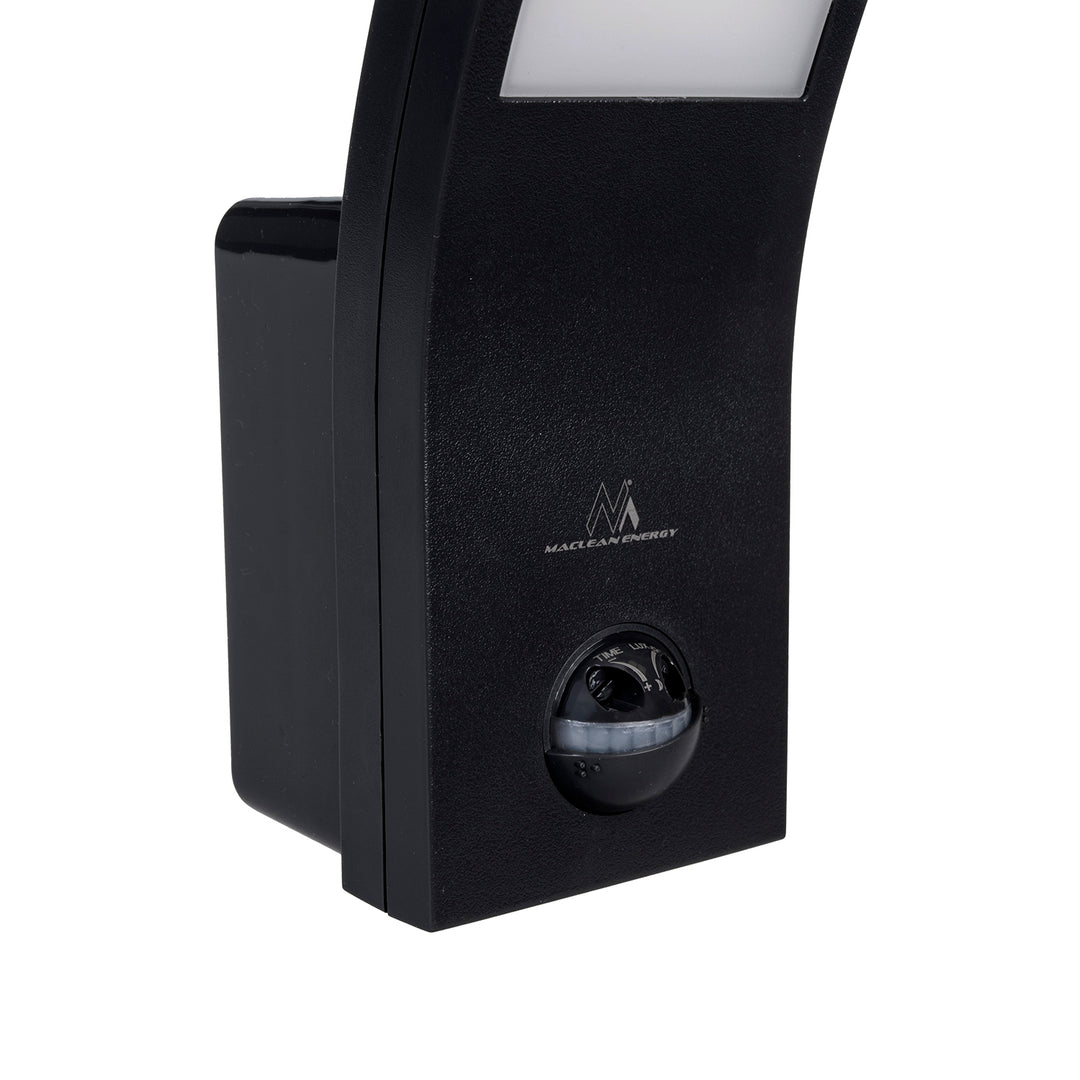 Maclean motion sensor LED lamp, PIR sensor, black, 10W, IP54, 750lm, neutral white (4000K) MCE244 B, 2 pieces