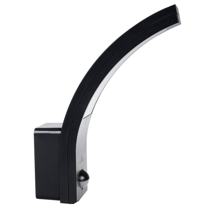 Maclean motion sensor LED lamp, PIR sensor, black, 10W, IP54, 750lm, neutral white (4000K) MCE244 B, 2 pieces