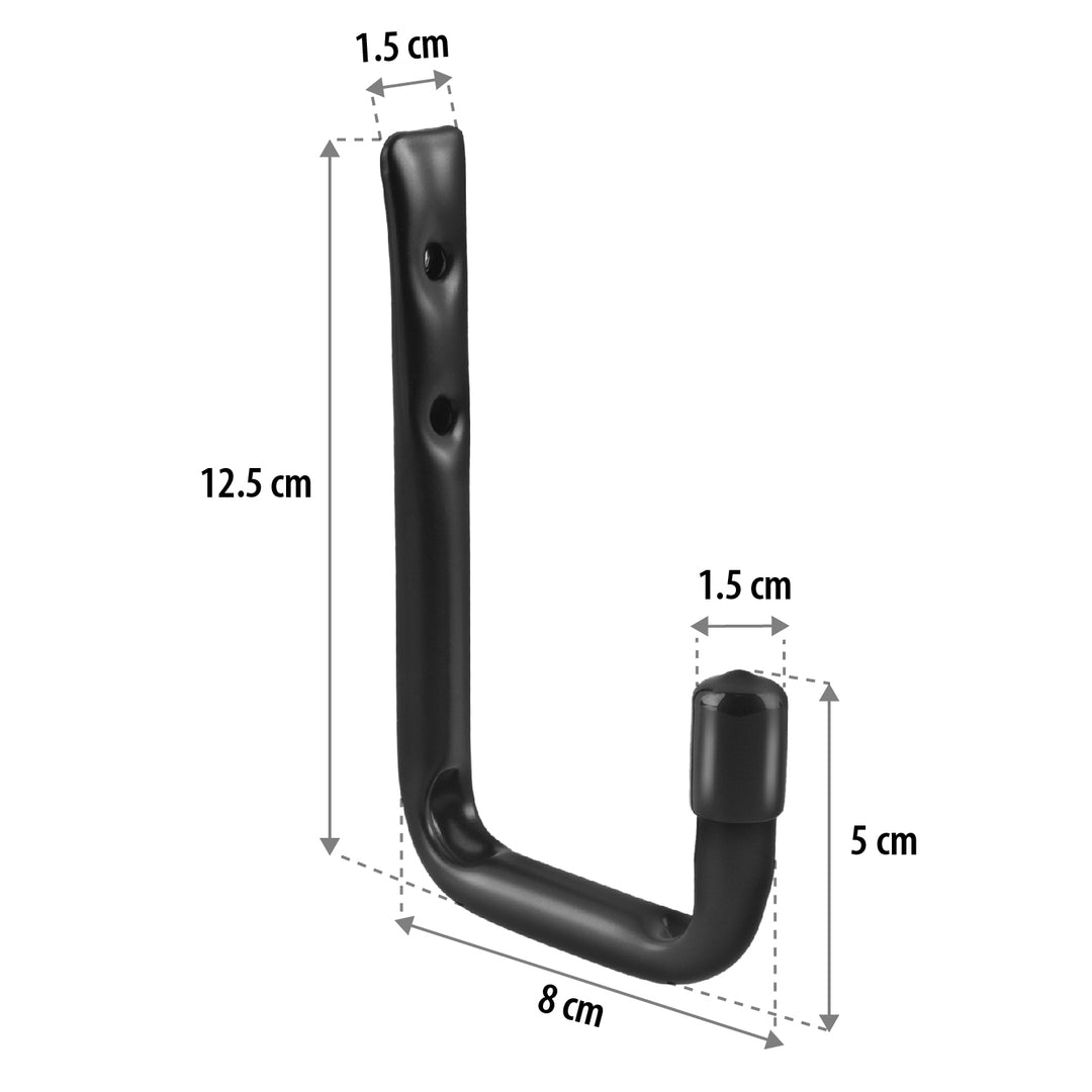 Set of 8 Maclean wall mounts, for tires, wheels, ladder, bicycle, steel, max. load 22kg/handle, MC-489