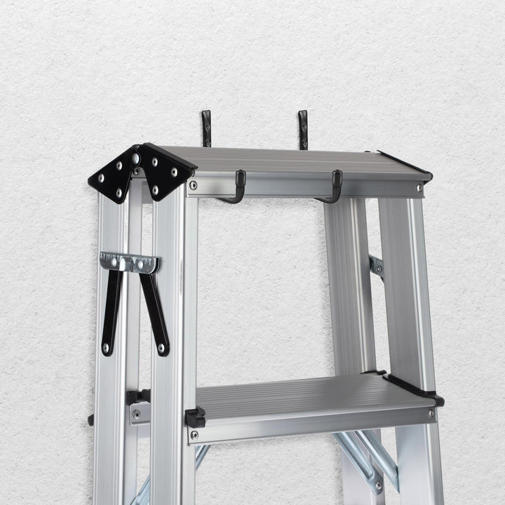 Set of 10 Maclean wall mounts, for tires, wheels, ladder, bicycle, steel, max. load 22kg/handle, MC-489