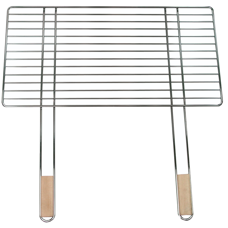 Master Grill & Party grill grate, chrome-plated steel, wooden handles, 58x30cm, MG253