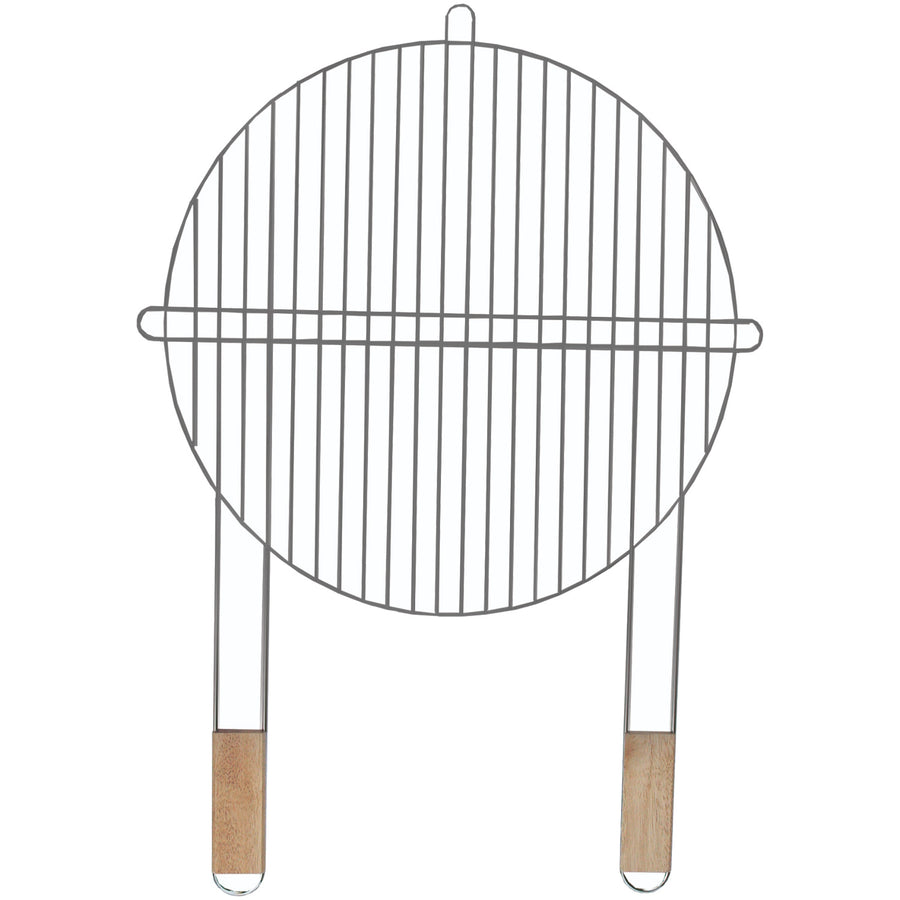Master Grill & Party round grill grate, chrome-plated steel, wooden handles, 51cm, MG257