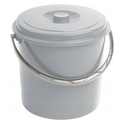 Curver bucket, with lid, comfortable handle, 12L, grey, 241750